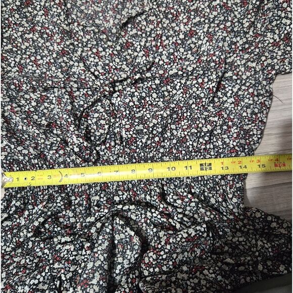 PRETTYGARDEN Women's Summer Boho Dress Casual Short Sleeve Ruffle Floral sz L - Picture 9 of 10